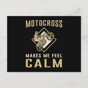 Motocross Dirt Bike Biker Keep Calm Funny Gift Postcard