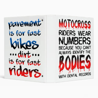 Motocross Dirt Bike Binder