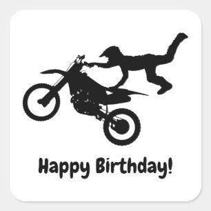 Motocross Dirt Bike Birthday Party Stickers