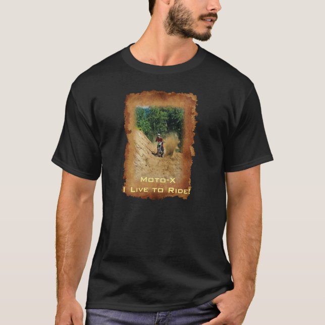 Motocross Dirt-Bike Champion Rider T-Shirt (Front)