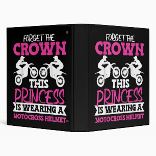 Motocross Dirt Bike Girl Binder