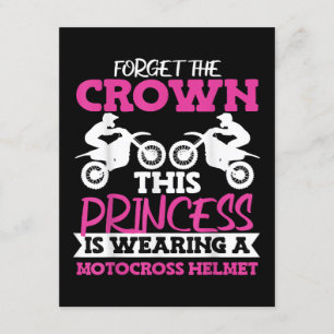 Motocross Dirt Bike Girl Enclosure Card