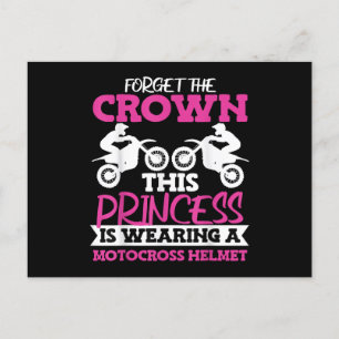 Motocross Dirt Bike Girl Holiday Postcard