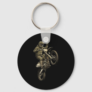 Motocross dirt bike racing camo offroad rider boys keychain