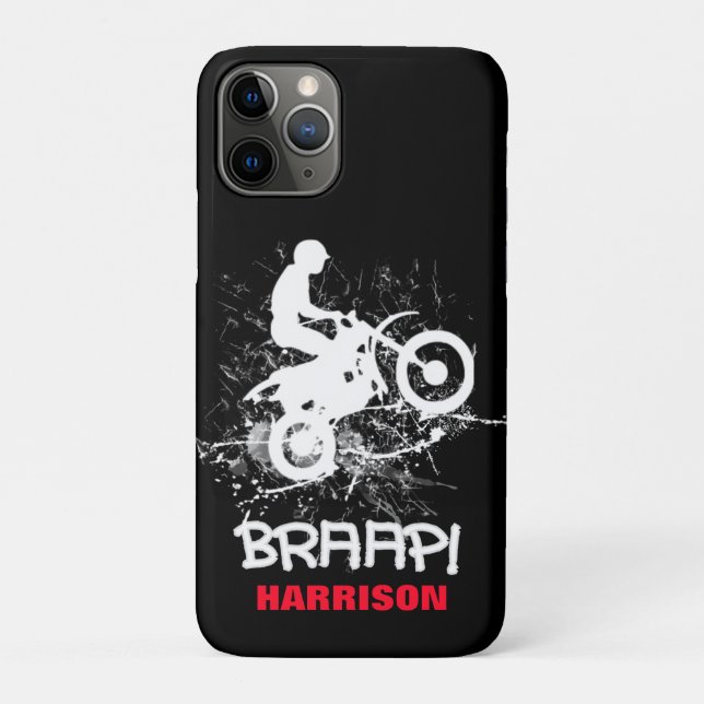 Motocross Dirt Bikers Mud Splatter Braap Case-Mate iPhone Case (Back)
