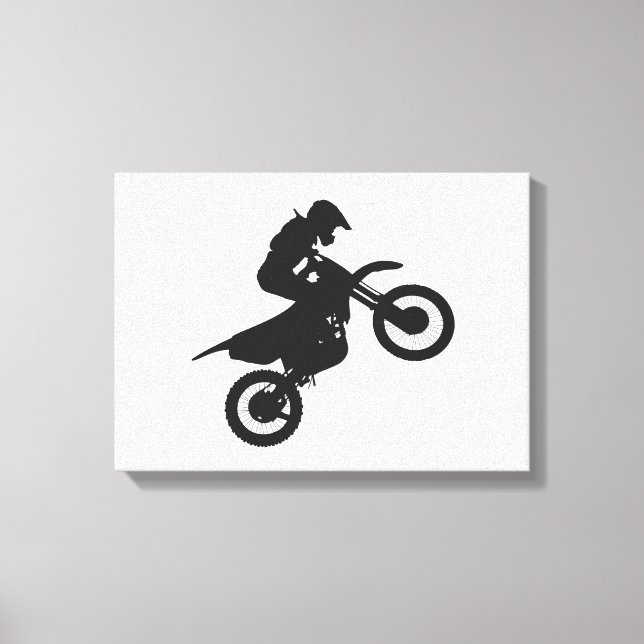 Motocross driver - Choose background colour Canvas Print (Front)