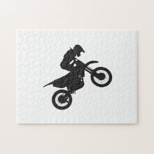 Motocross driver - Choose background colour Jigsaw Puzzle