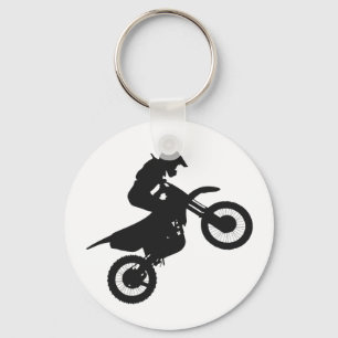 Motocross driver - Choose background colour Keychain