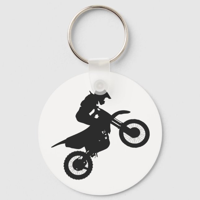 Motocross driver - Choose background colour Keychain (Front)