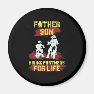 Motocross Father Son Riding Partners Magnet