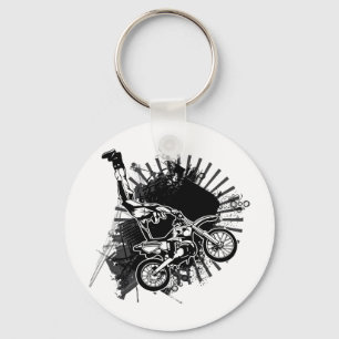 Motocross Grunge Jump Keychain