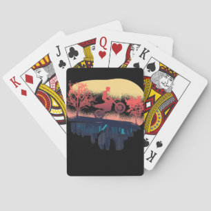 Motocross in beautiful nature playing cards