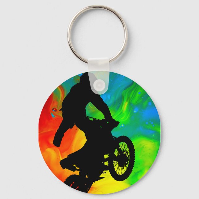 Motocross in Solar meltdown Keychain (Front)