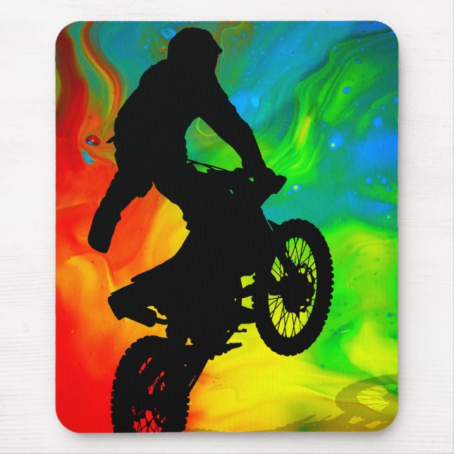 Motocross in Solar meltdown Mouse Pad (Front)