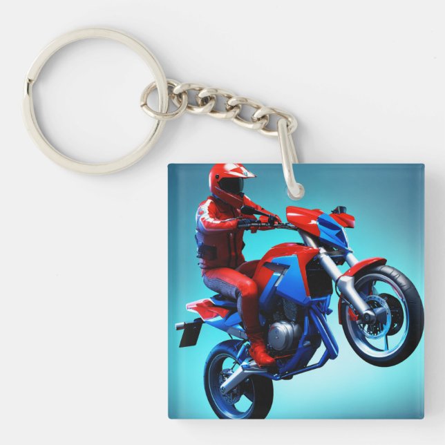 Motocross keychain square  (Front)