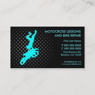 Motocross leçons réparation carte de visite person