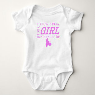 Motocross Like A Girl Baby Bodysuit