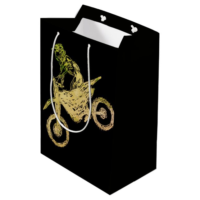 Motocross Medium Gift Bag (Back Angled)
