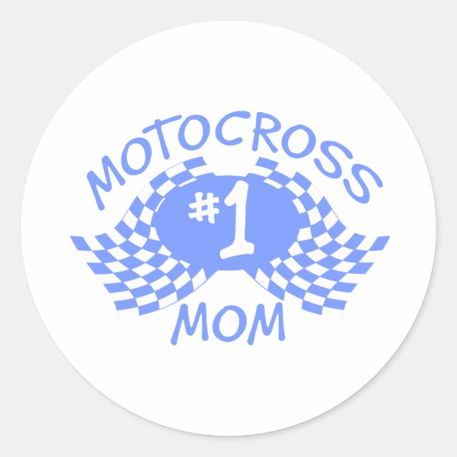 Motocross Mom Classic Round Sticker (Front)