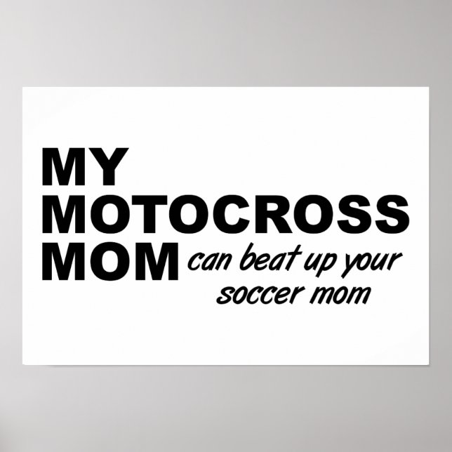 Motocross Mom Funny Poster (Front)