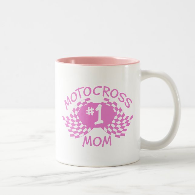 Motocross Mom Two-Tone Coffee Mug (Right)