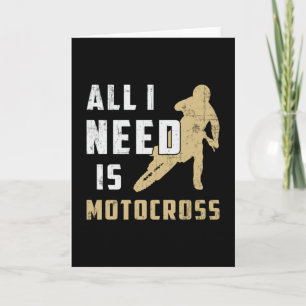 Motocross Motorcycle Bike Biker Dirt Funny Gift Card