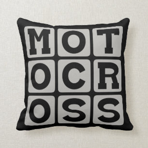 Motocross, Motorcycle Sport Throw Pillow