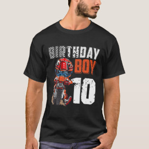 Motocross MX 10Th Gift 10 Year Old Dirt Bike Birth T-Shirt