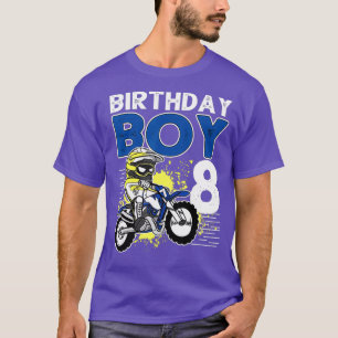 Motocross MX 8th Gift 8 Year Old Dirt Bike Party T-Shirt