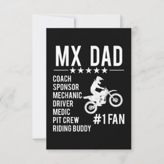 Motocross MX Dad Card