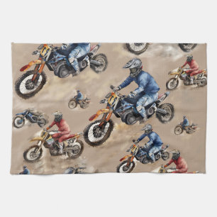 Motocross off-road art kitchen towel