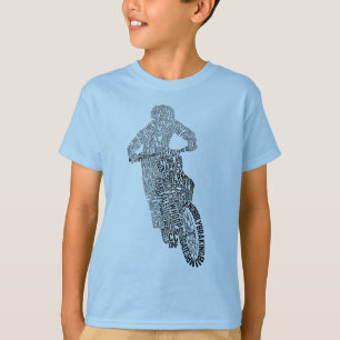 Motocross Off Road Motorcycle Word Art T-shirt