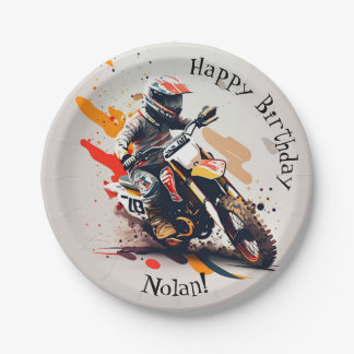 Motocross Party Napkins Paper Plate