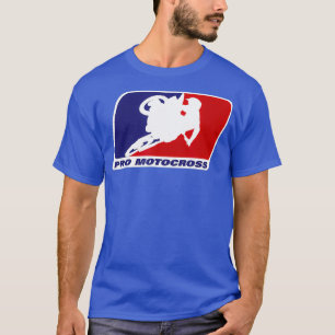 Motocross Pro Gift for Men Women Kids Blue  Red T-Shirt