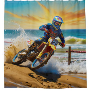 Motocross Racer at Beach Race