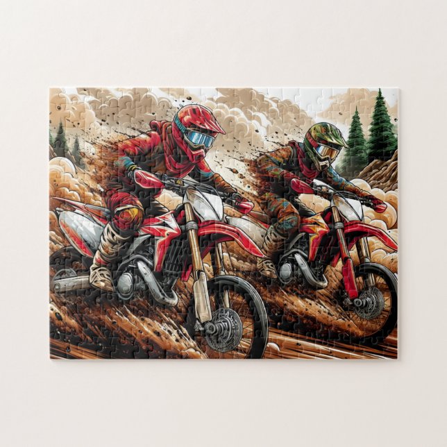 Motocross Racing Jigsaw Puzzle (Horizontal)