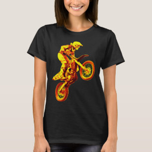 Motocross Racing - Motorcyclist with Enduro dirt b T-Shirt