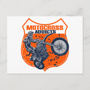 Motocross racing postcard