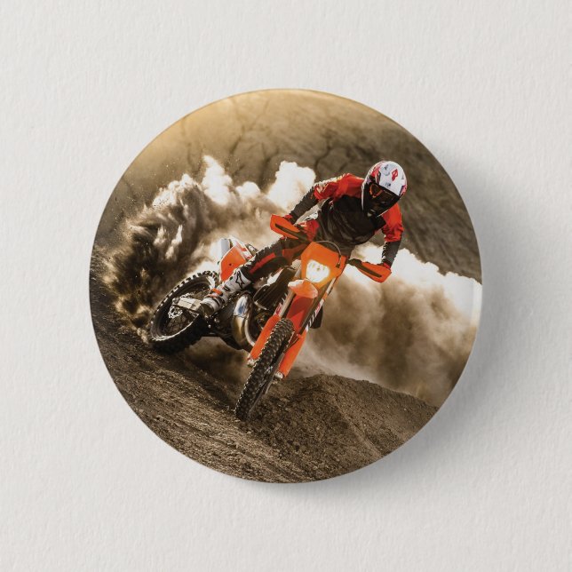 Motocross Rider 2 Inch Round Button (Front)