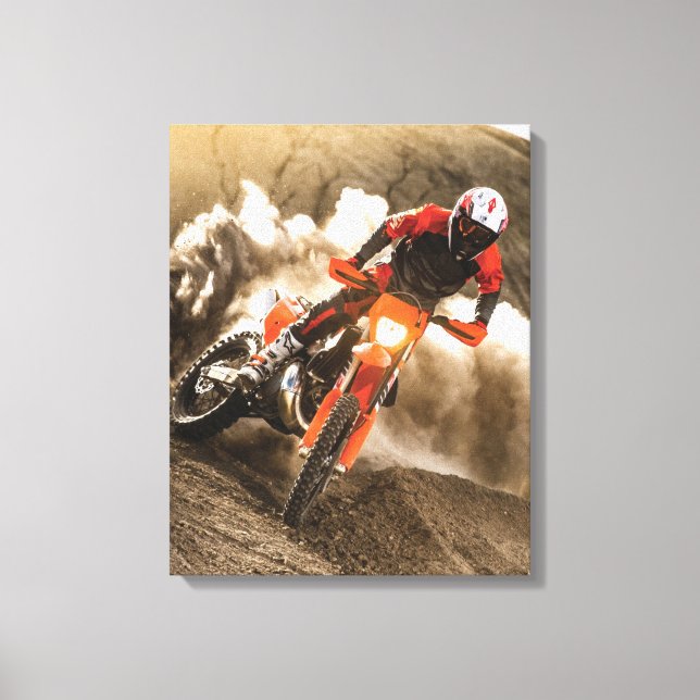 Motocross Rider Canvas Print (Front)