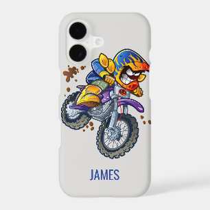 Motocross Rider Cartoon Personalized Name Sport