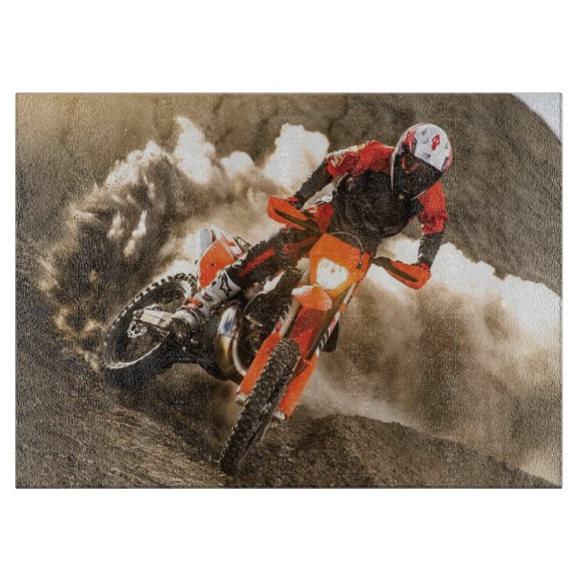 Motocross Rider Cutting Board (Front)