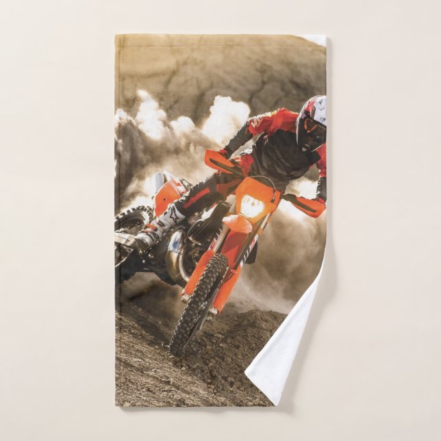 Motocross Rider Hand Towel (Hand Towel)