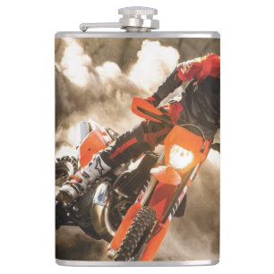 Motocross Rider Hip Flask