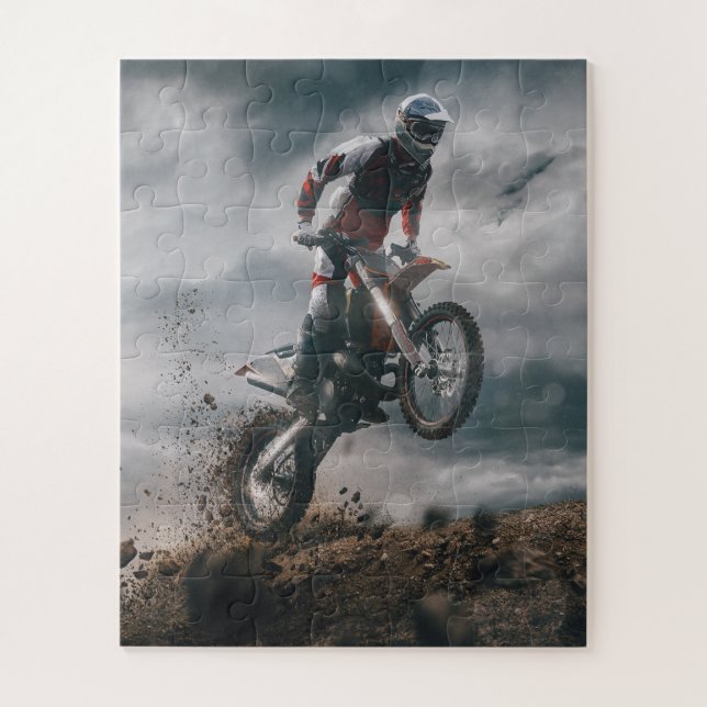 Motocross rider jigsaw puzzle (Vertical)