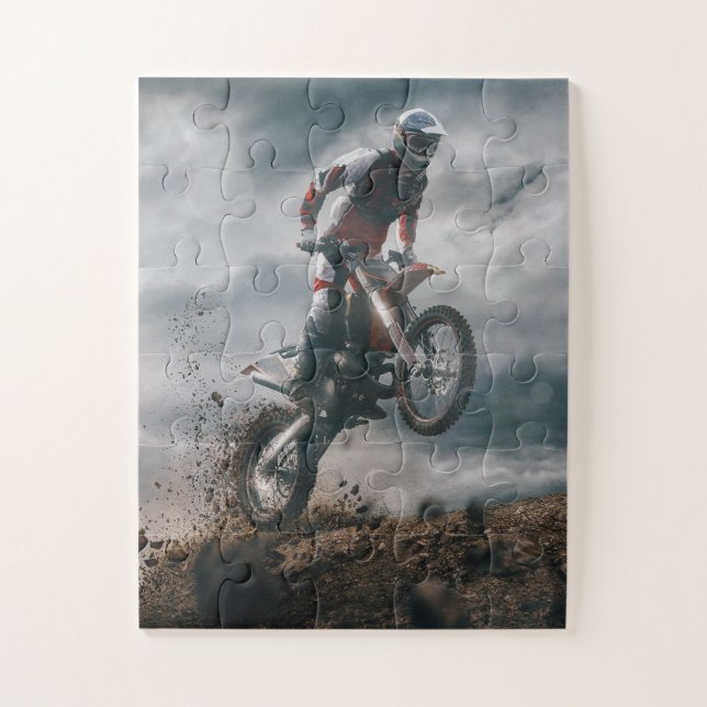 Motocross rider jigsaw puzzle (Vertical)