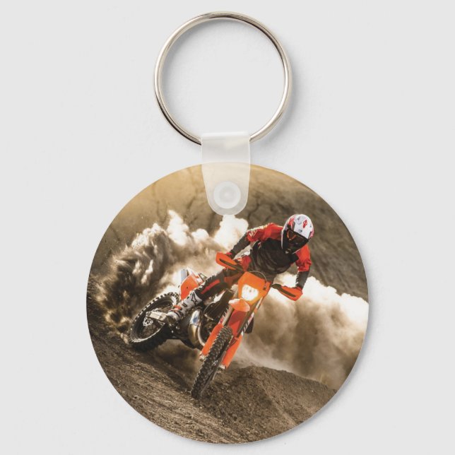 Motocross Rider Keychain (Front)