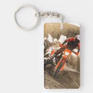 Motocross Rider Keychain