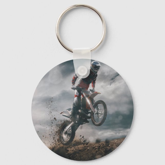 Motocross rider keychain (Front)