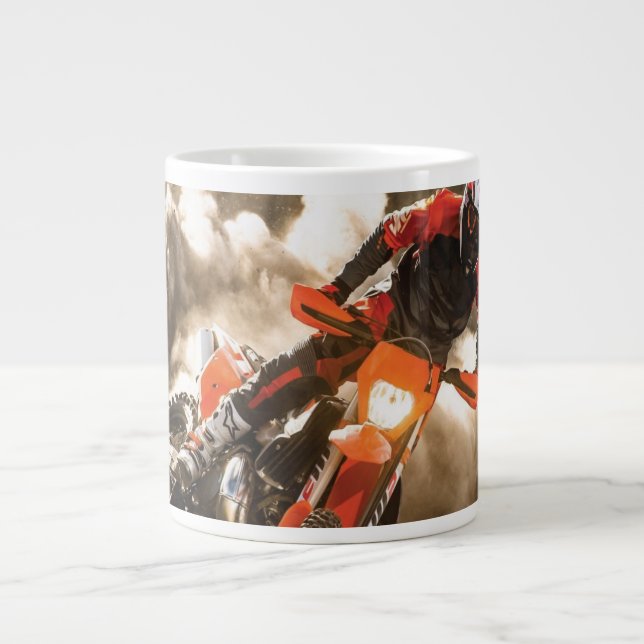 Motocross Rider Large Coffee Mug (Front)
